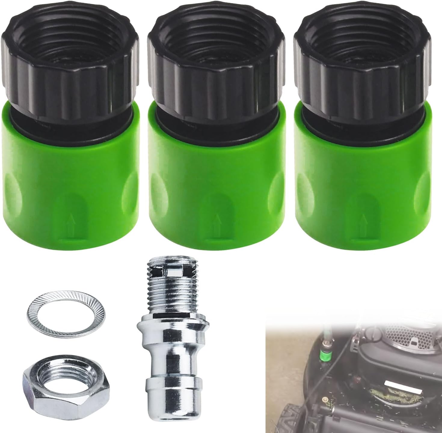 Lawn Mower Deck Wash Kit / Quick Connect Riding Lawn Mower