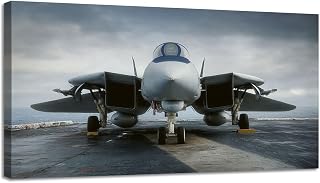 Large Canvas Wall Art f 14 tomcat fighter jet carrier deck military aircrafts Canvas Prints Framed Painting Modern Artwork Abstract Stretched Poster Home Decoration Unique Gift 30"x60"