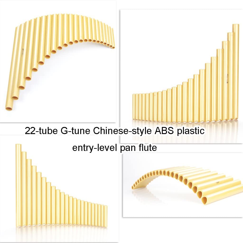 Panflöte, 22-Rohr-G-Tune-ABS-Einstiegspfeifen Im Chinesischen Stil, Blasinstrumente Eignen Sich Für Anfänger, (Color : Right-A, S : G Keys)