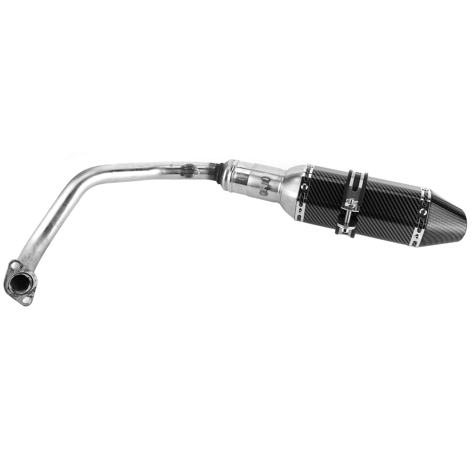 Sistema de Escape con Silenciador Completo Deslizable Sistema de Escape Completo Cabezal de Escape Silenciador Deslizable Estilo Fibra de Carbono para GY6 125