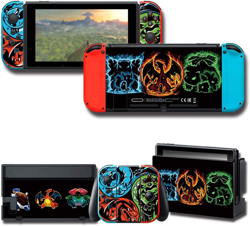 Skin Cover Decals Vinyl RGB Protector Wrap Full Set Protective Faceplate for Nintendo Switch Stickers Console Joy-Con Dock