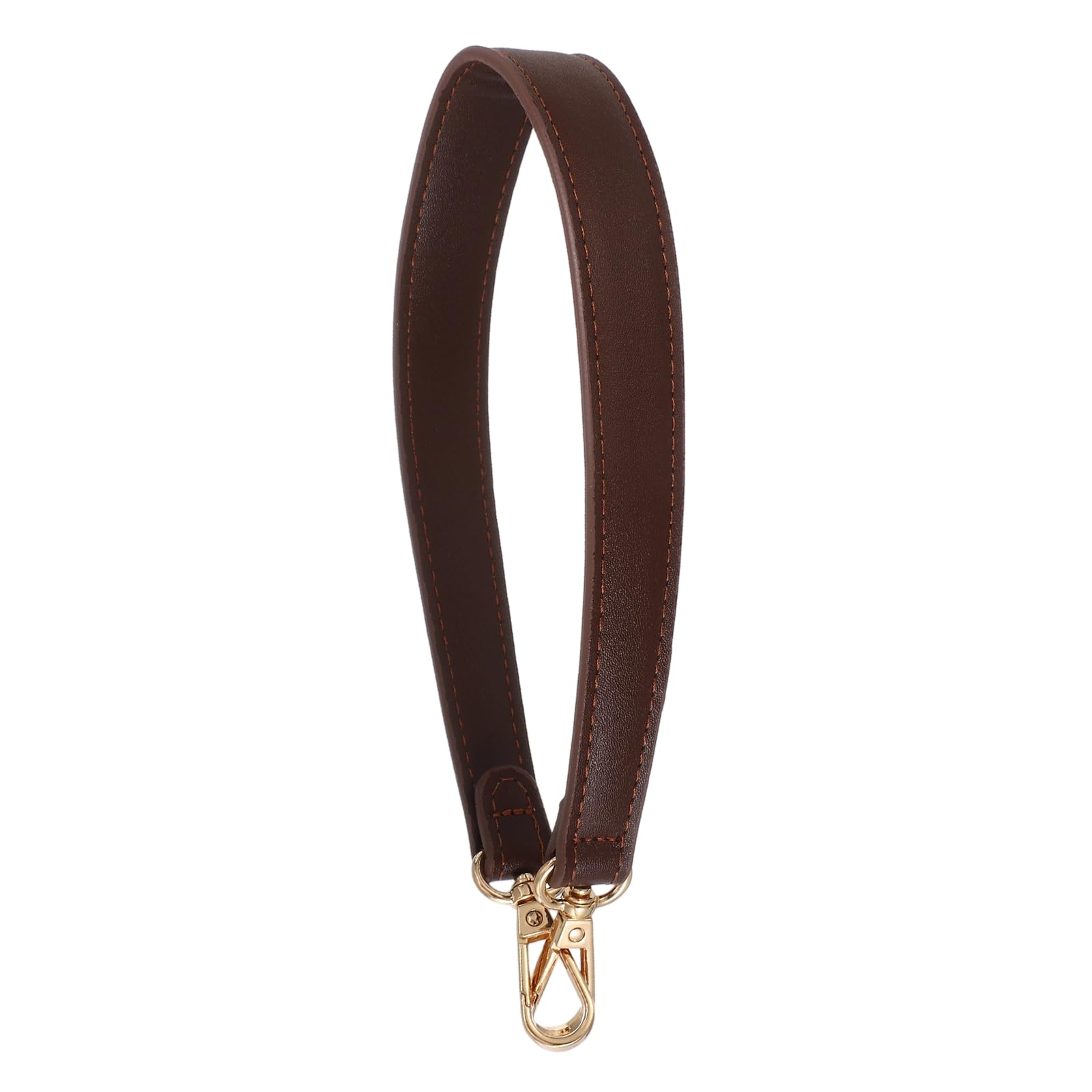 YELARXI Leather Purse Strap, Replacement Handbag Shoulder Bag with Clasp Short Handle Crossbody Belt- Fitting for (Purse Making - Wallet - Briefcase - Shoulder Bag) 18.5 Inch & Dark Brown