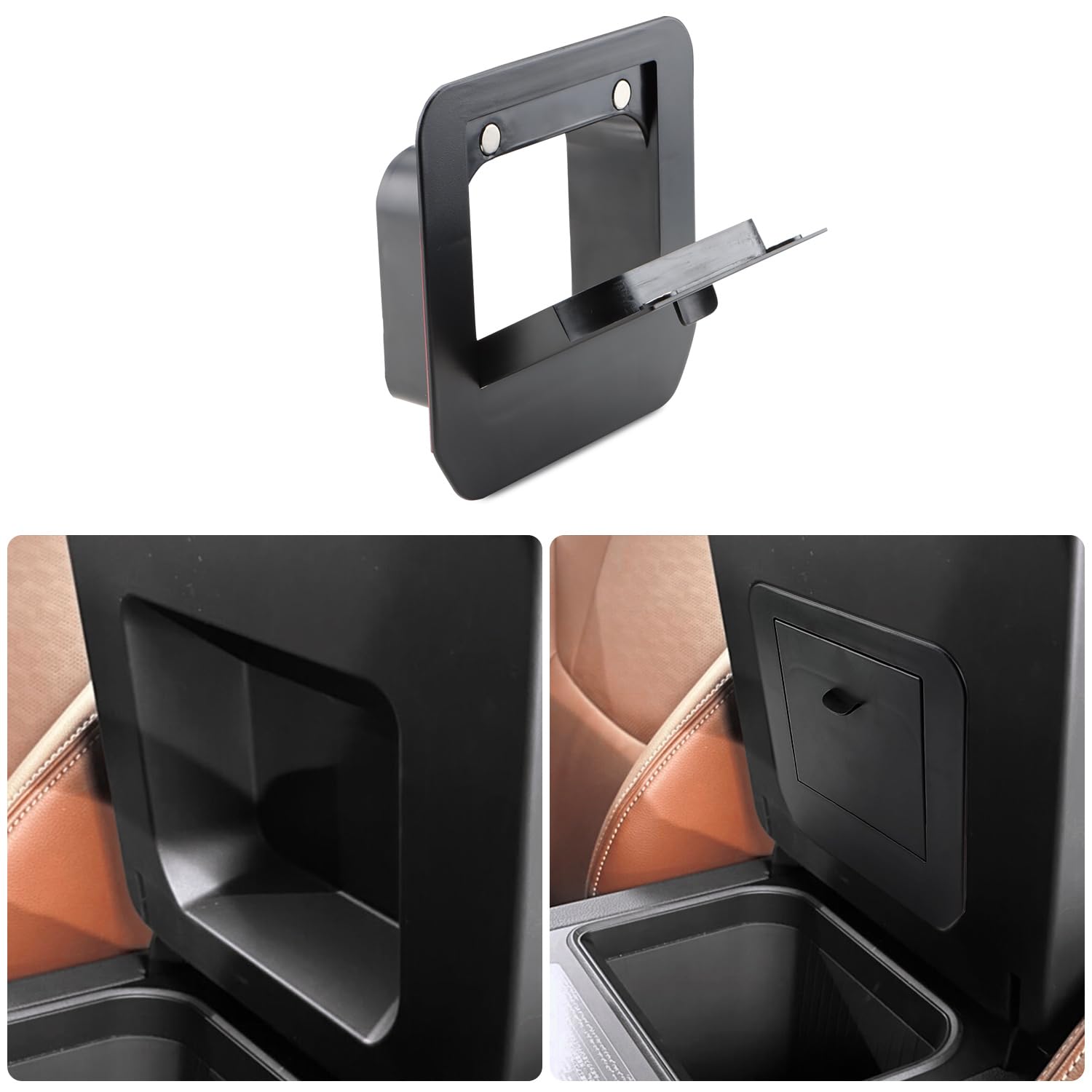 MARCHFA Center Console Organizer Tray Compatible for 2025 2024 Toyota Land Cruiser Prado Accessories Armrest Storage Box Insert Hidden Storage Box for 2024 2025 in The armrest lid