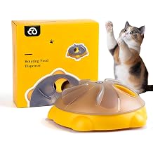 Interactive Cat Toy, Cat Slow Feeder with a 360-degree Rotating Design,Non-Slip Base Cats Puzzle Feeder Enrichment Toys for Indoor Cats
