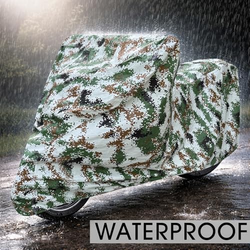 Image of Auto Hub 100% Waterproof Bike Cover, Dustproof, UV Protection Bike Cover for All Two Wheeler Bike Upto 180cc Size -Waterproof Forest Print