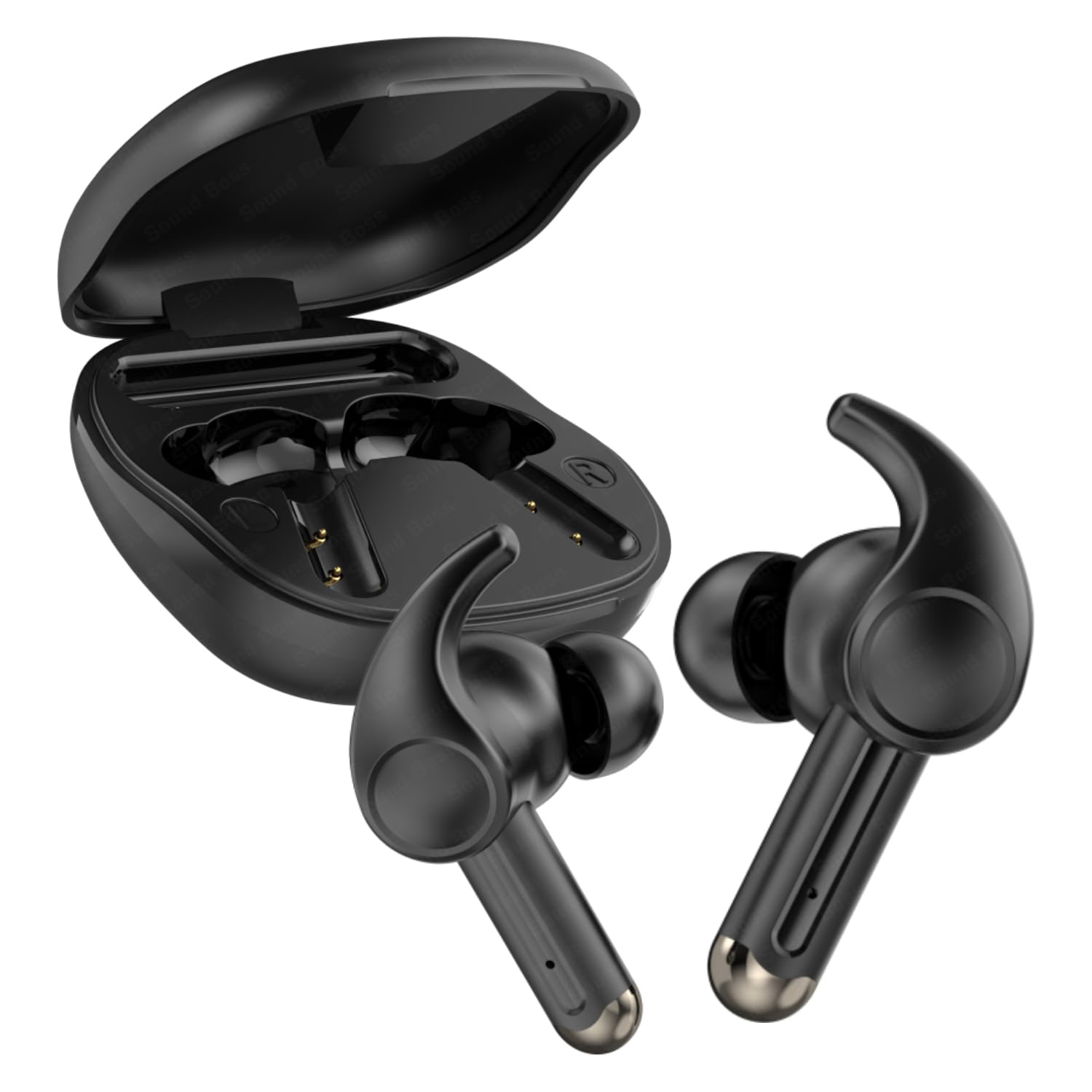 Sound Boss Sonic Beatz Truly Wireless in Ear Earbuds with 35H Playtime |ENC  |50ms Low Latency|Type-C Fast Charging|Dynamic Sound|Smart Touch|Made in