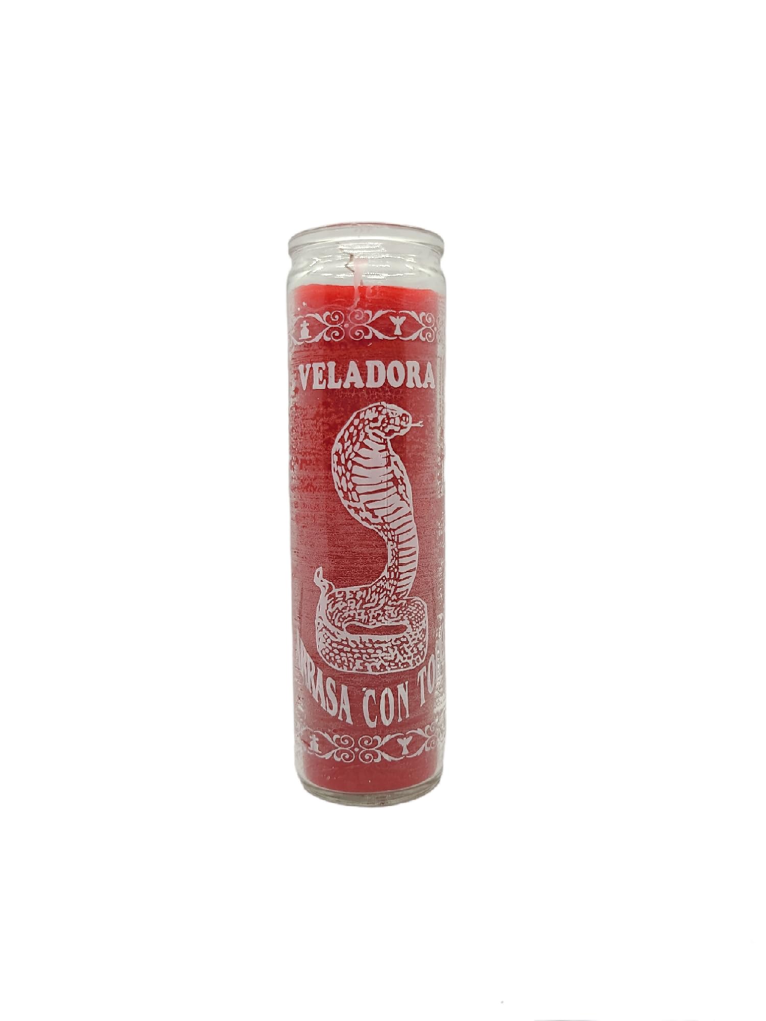 Generic Arrasa con todo Cobra Veladora Rojo, 12 Count (Pack of 1), Red