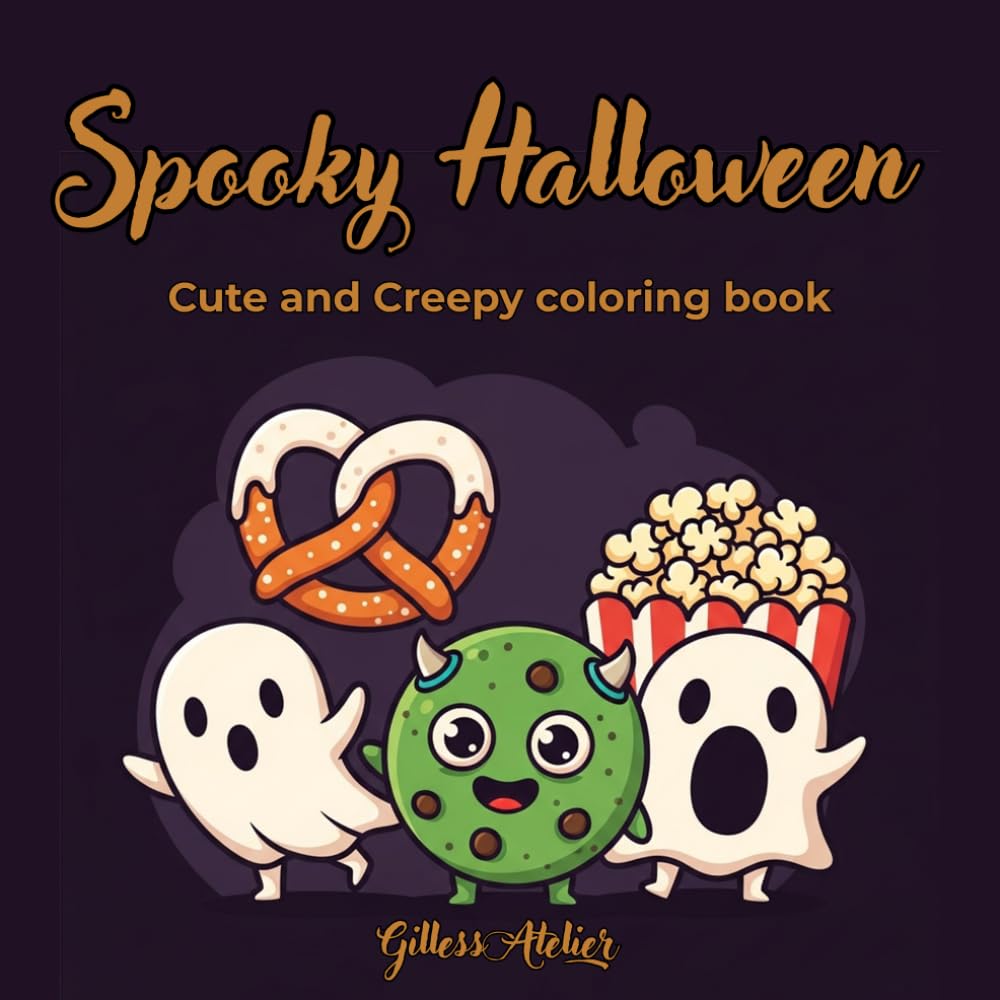 Spooky Halloween: Cute and Creepy adult coloring book