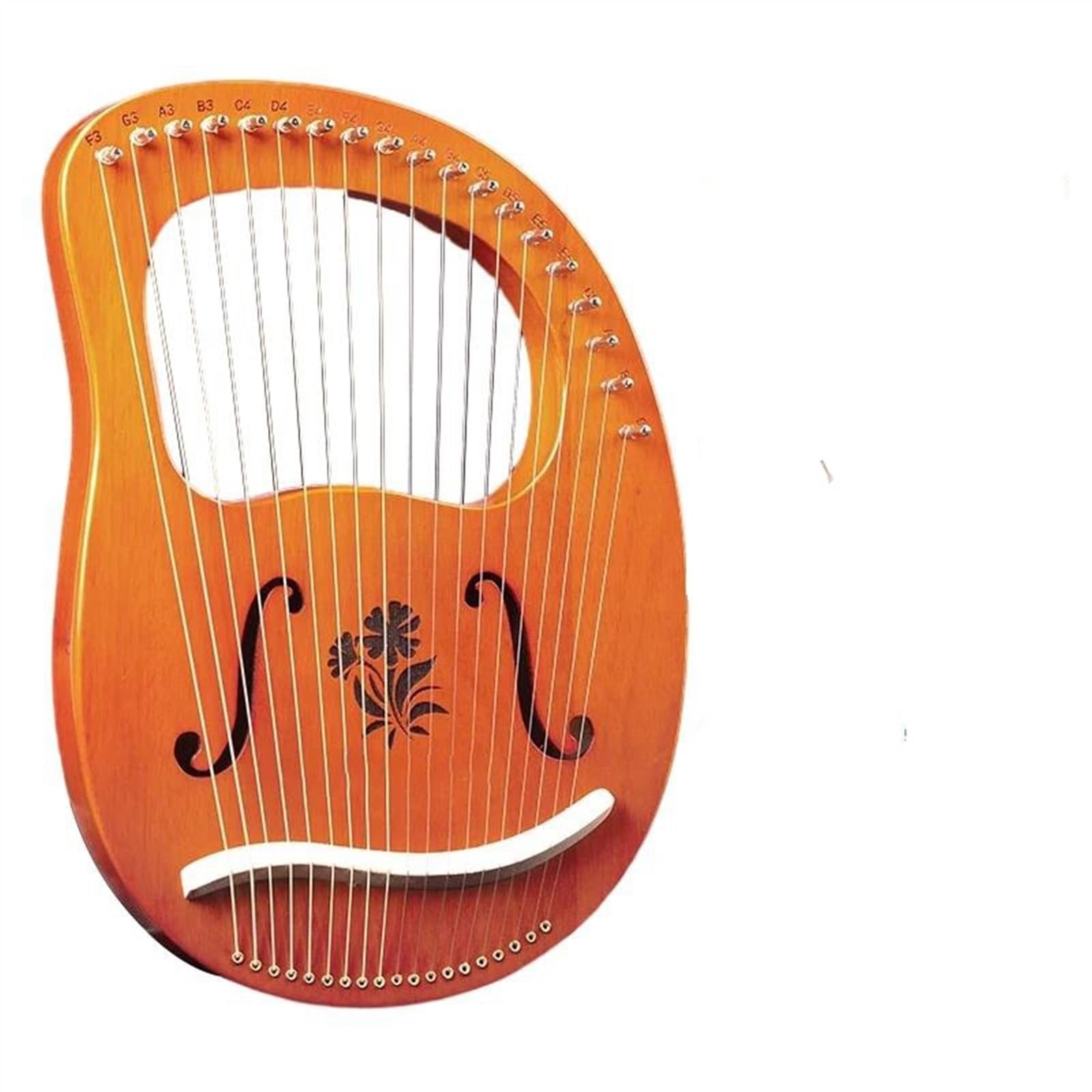 Strumento Musicale Per Arpa A 19 Corde In Legno Di Mogano Per Gli Amanti Della Musica Classica Principiante Facile Da Imparare(Begonia flower A)