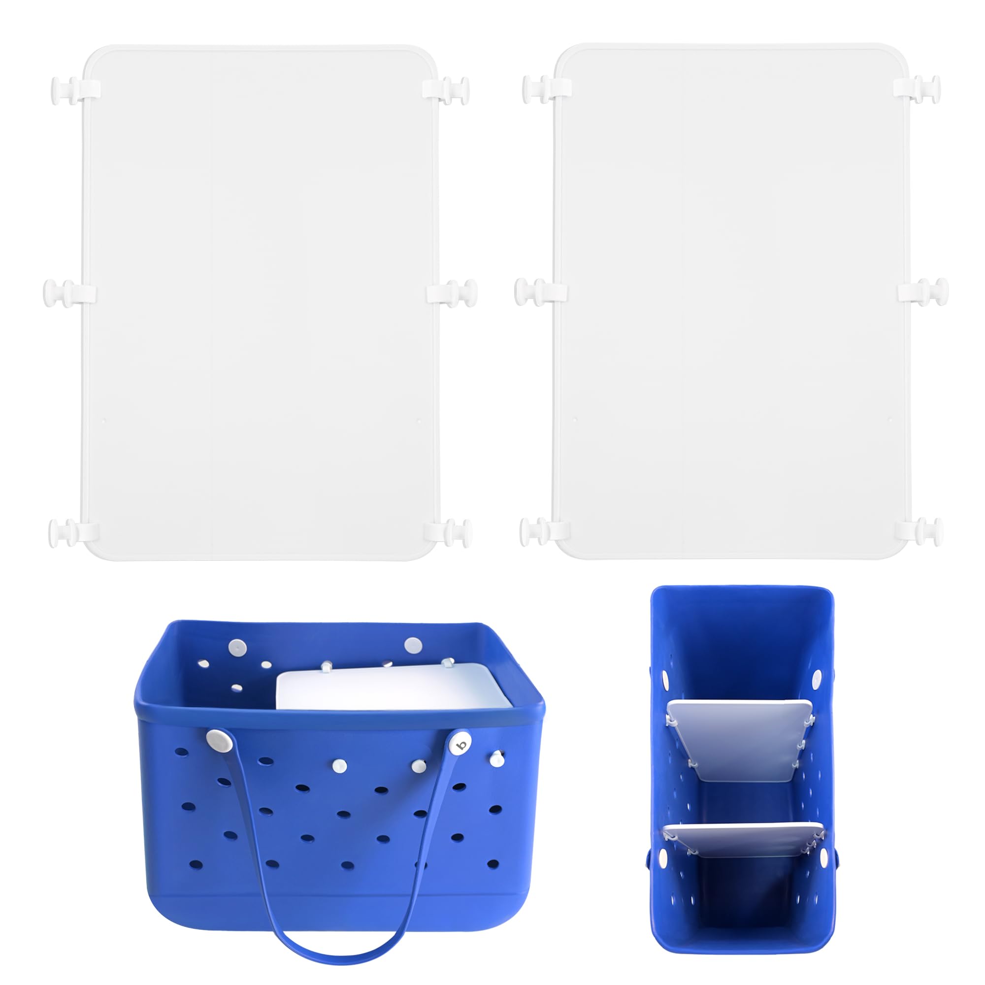 Oudizz 2Pcs Divider Tray for Bogg Bag Accessories, Suitable for Bogg Bag Original X Large, Beach Bag Accessories for Divide Space and Organize Bag, Bogg Bag Divider Inserts for Saving Space