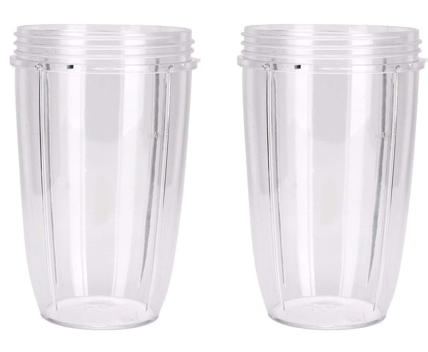 NutriBullet Replacement 32-Ounce Cups Compatible With NUTRiBULLET Blender Cup (Pack of 2) | Replacement Parts & Accessories Compatible With NutriBullet | Fits NutriBullet 600w and Pro 900w Blender
