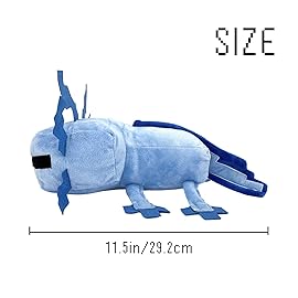 XSLWAN Blue Axolot Plush Plush Stuffed Toy Soft Throw Pillow Decorations for Video Game Fans, Kids Birthday Party Favor Preferred Gift for Holidays, Birthdays(Blue Axolot)