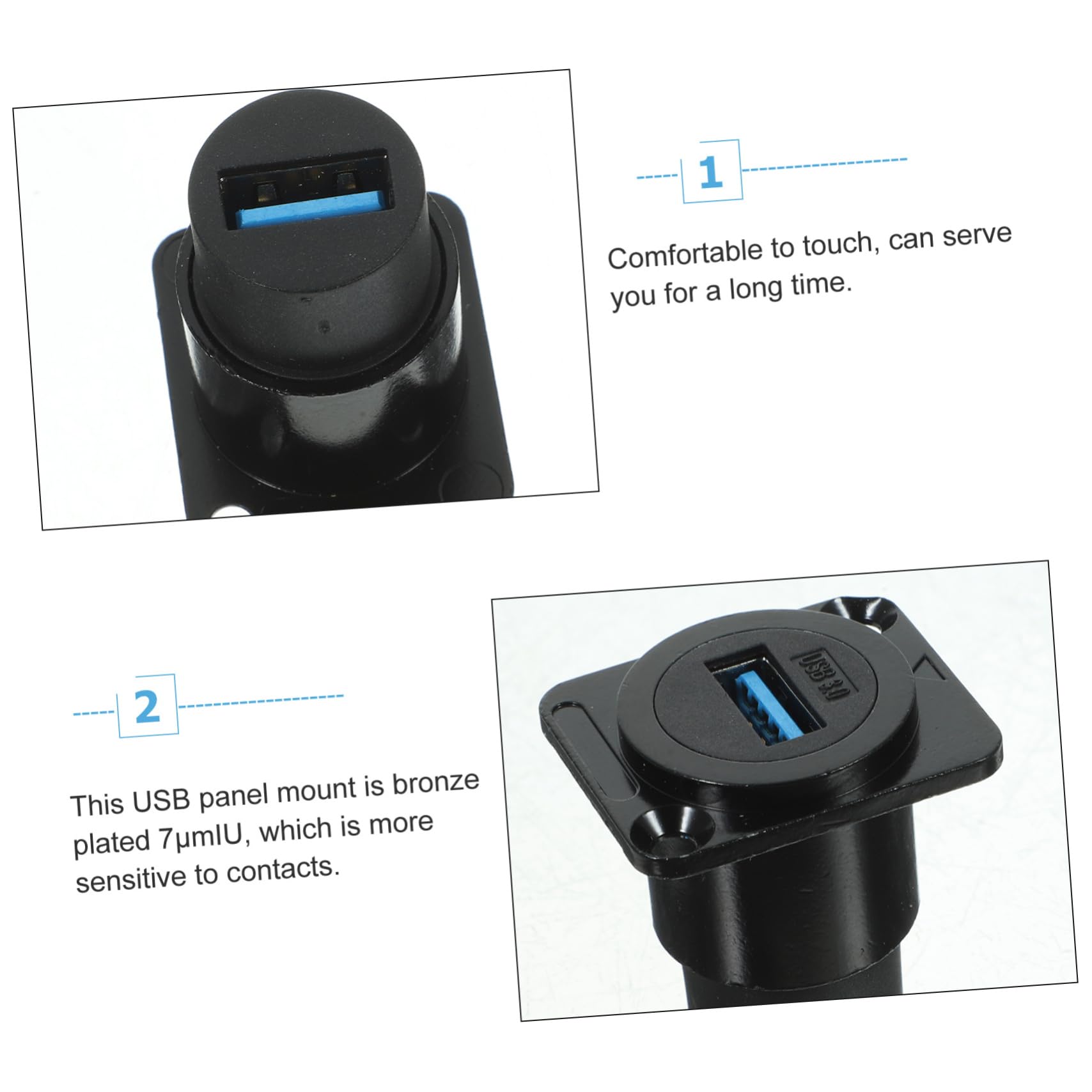 Alipis 5stücke USB Panel Mount Coupler Wasserdichter USB Flush Mount Adapter Für Desktop Und Laptop Übertragungsgeschwindigkeit Kompatibel Schutzabdeckung