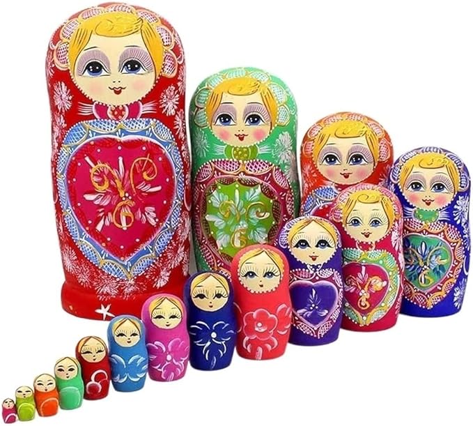 VASYN Nesting Dolls 15pcs Russian Nesting Doll, Christmas