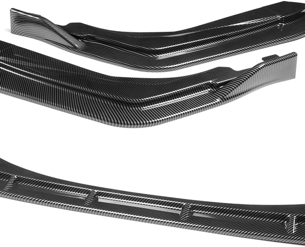 Front Bumper Lip fit for Compatible with 2020-2025 Toyota Corolla XSE/SE Model Only, Front Bumper Lip Spoiler Air Chin Body Kit Splitter Painted Carbon Fiber ABS, (STP-Style)