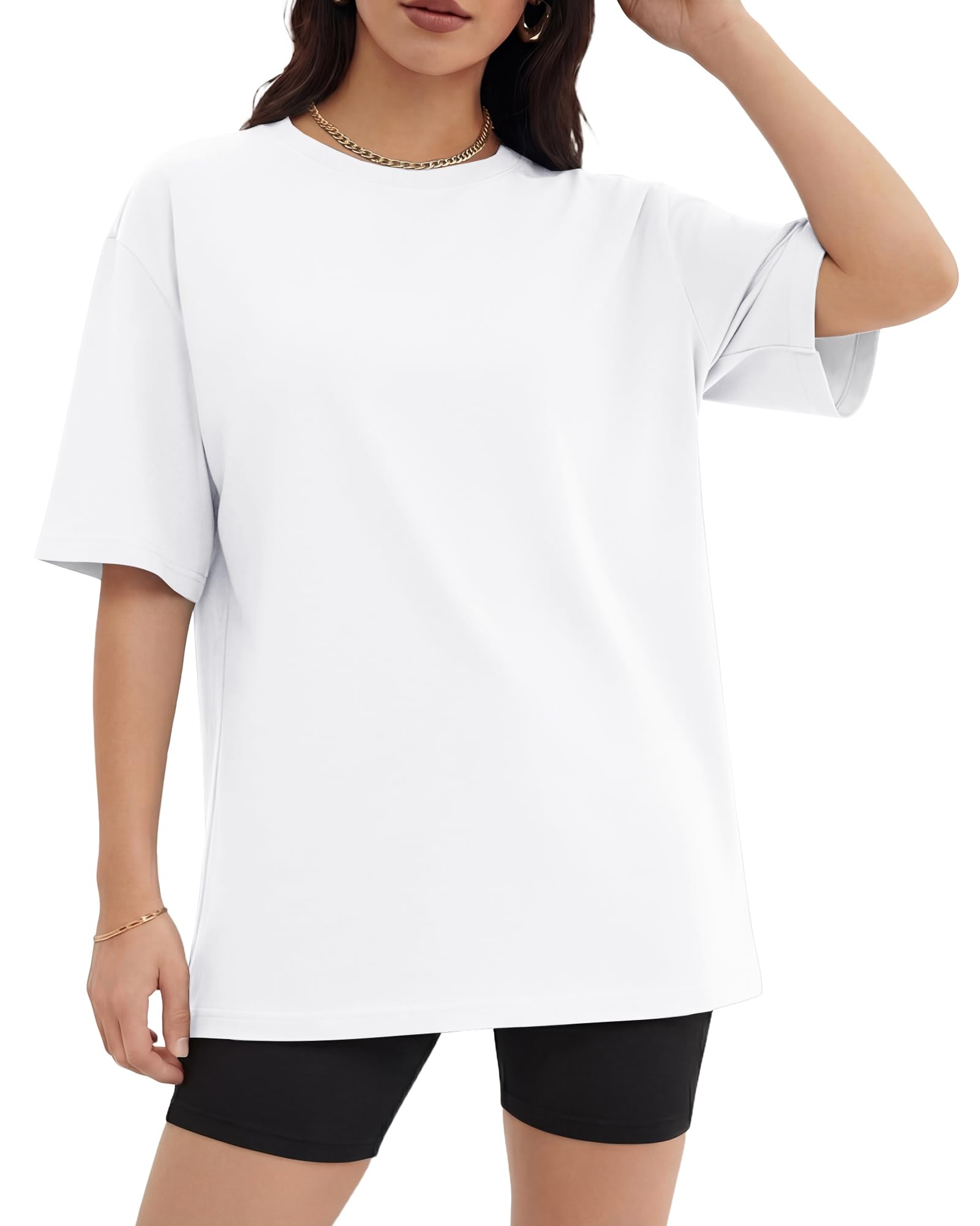 Oversized Tshirts for Women - Spring Summer Tops Short Sleeve Tee Shirts Crew Neck Fashion Casual Workout Clothes 2026