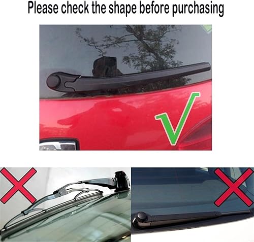 Miniatura 5 de Juego de limpiaparabrisas delantero y trasero compatible con Seat Ibiza 6L 2006-2008 limpiaparabrisas de 21 + 19 + 14 pulgadas