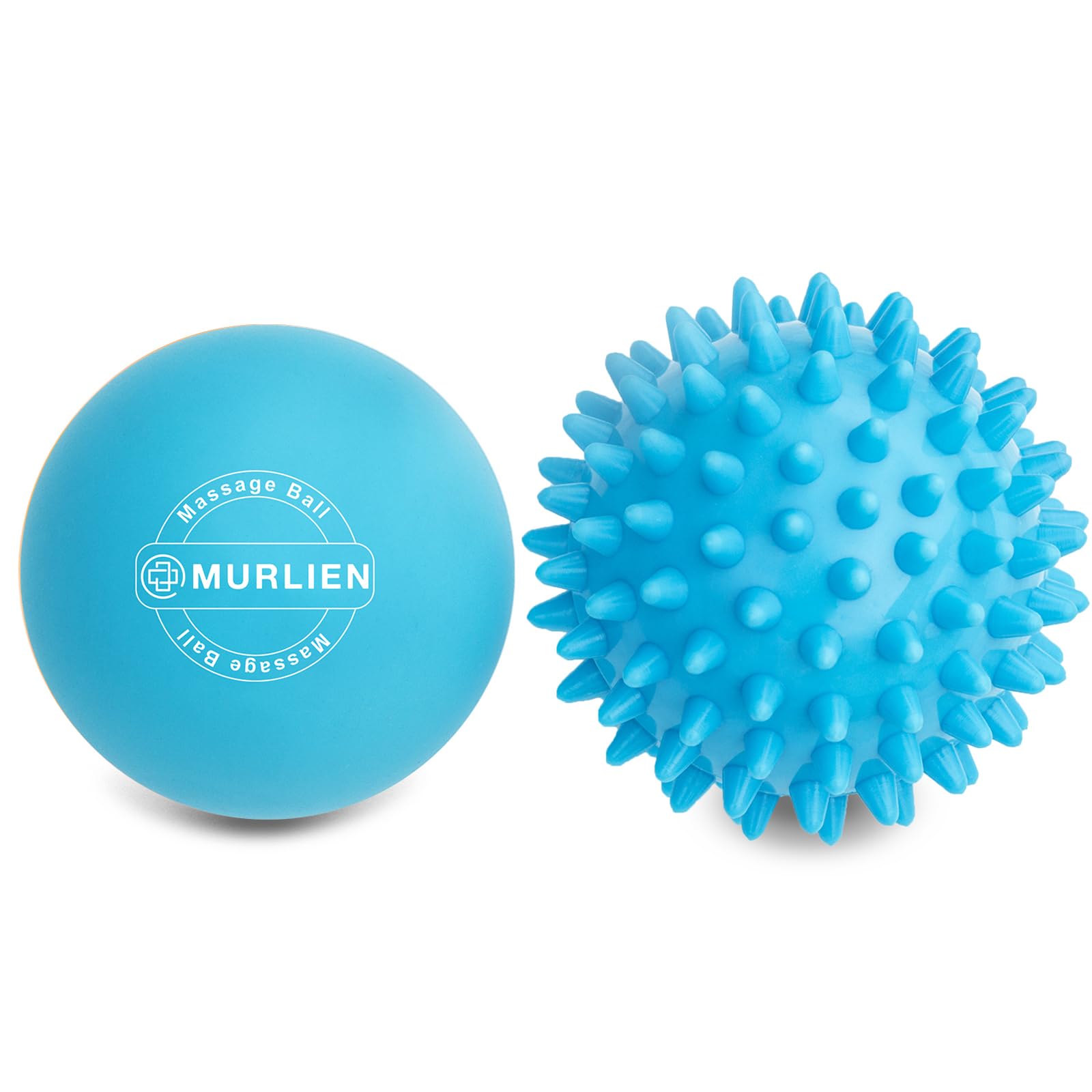 MURLIEN Massage Ball Set, Spiky Ball & Lacrosse Ball for Body Massage, Muscle Relief, Deep Tissue, Myofascial Release, Massager for Neck, Shoulder,