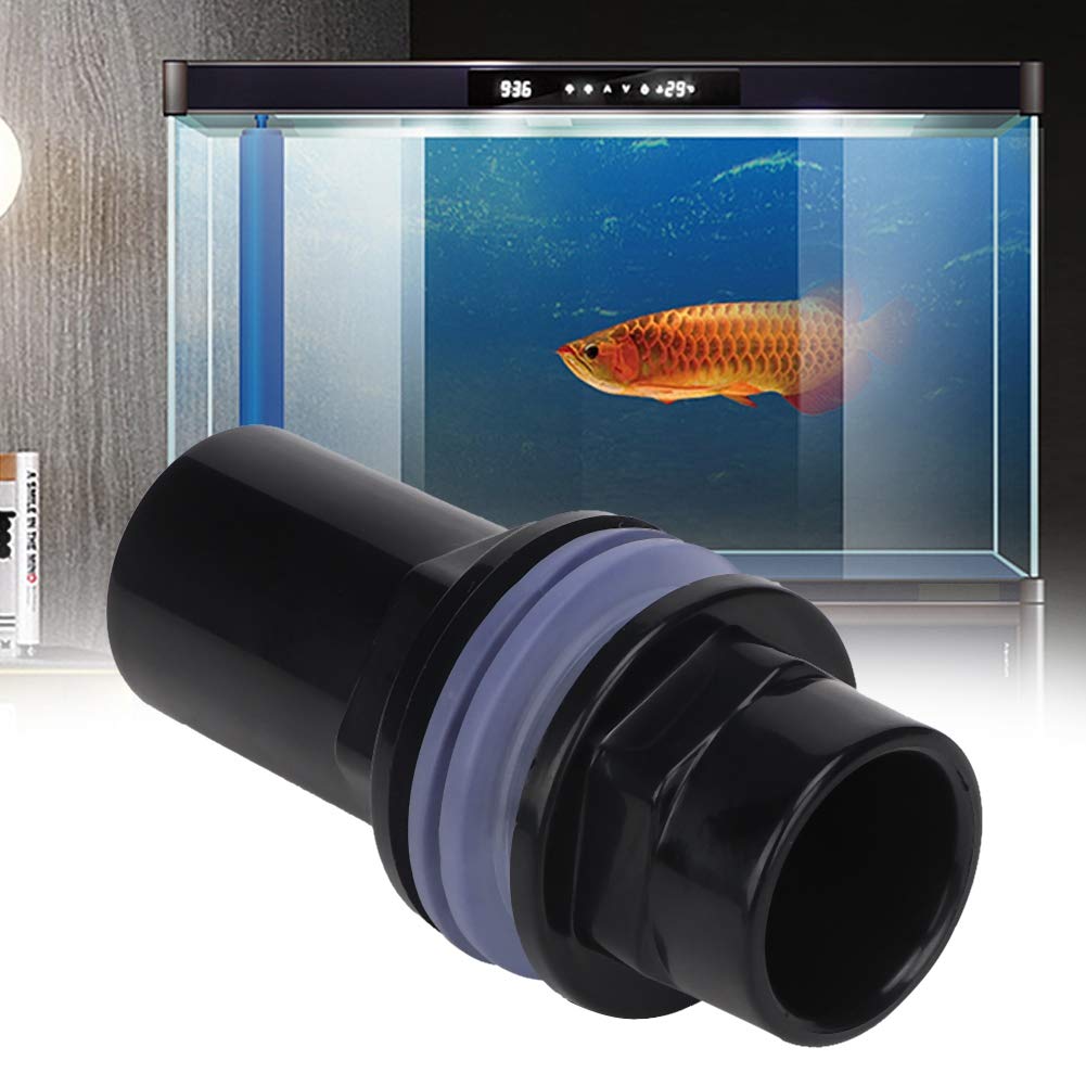Tnfeeon 5Pcs/set Aquarium Pipe Connector, PVC Fish Tank Filter Water Pipe Joint Straight Tube Connector Fish Tank Accessories (40mm)