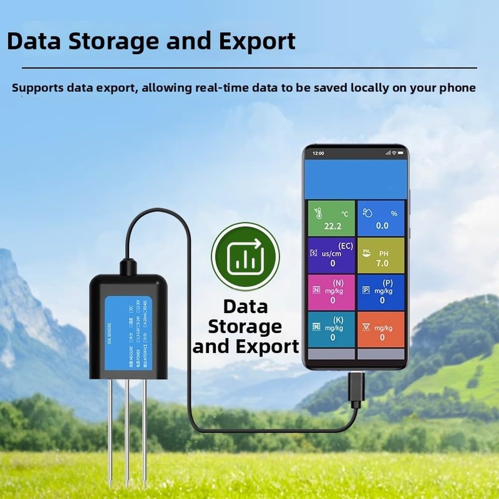 USB sensore da pavimento IP68 impermeabile umidità temperatura giardino (B)