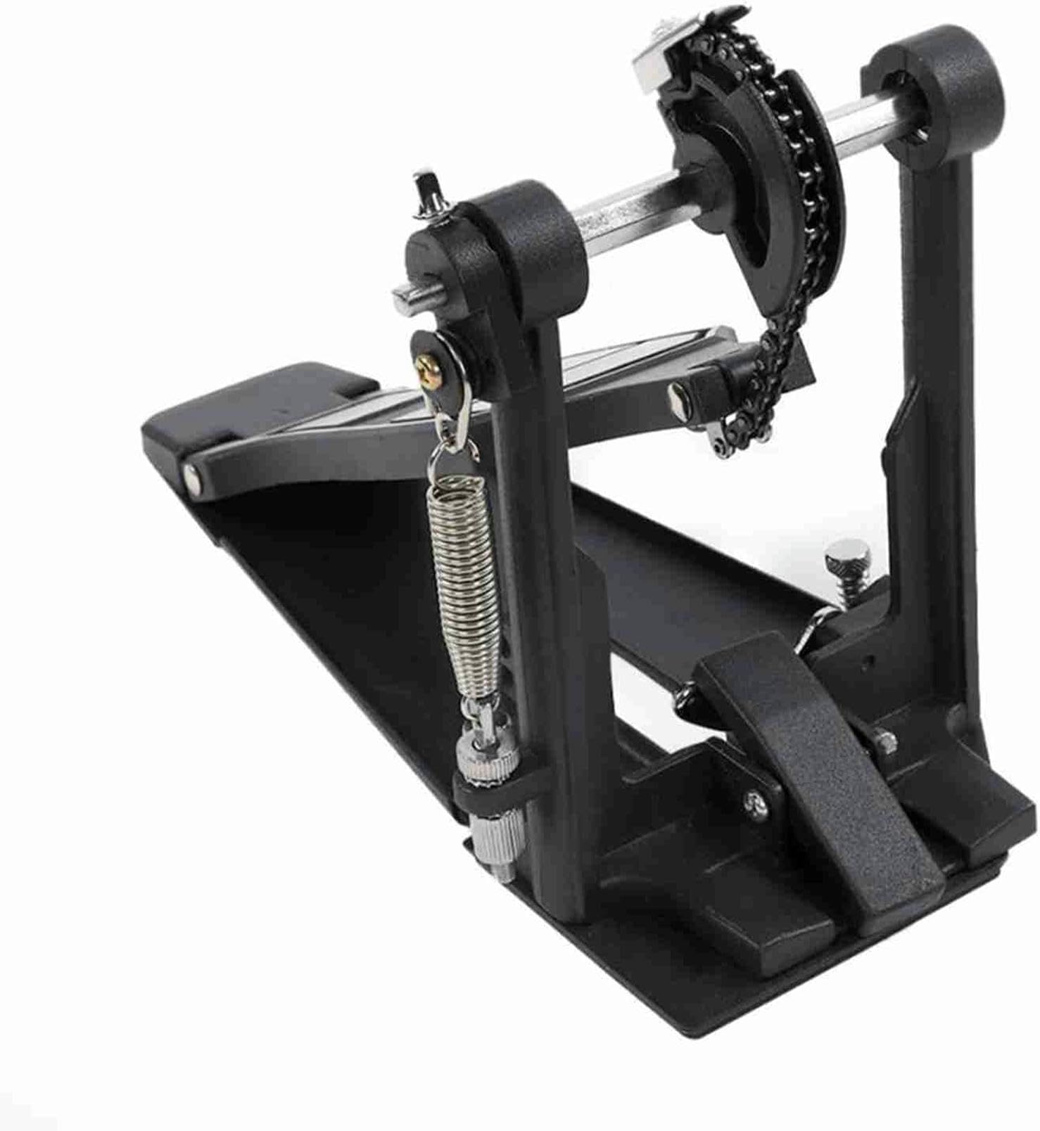 Double pédale de grosse caisse – Système d'entraînement à double chaîne pour une réponse fluide, cadre en métal renforcé pour plus de stabilité et de durabilité