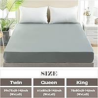 Vista 7 de Protector de colchón impermeable, tamaño King, suave, transpirable, sin ruido, bolsillo profundo para colchones de 8 a 14 pulgadas, lavable