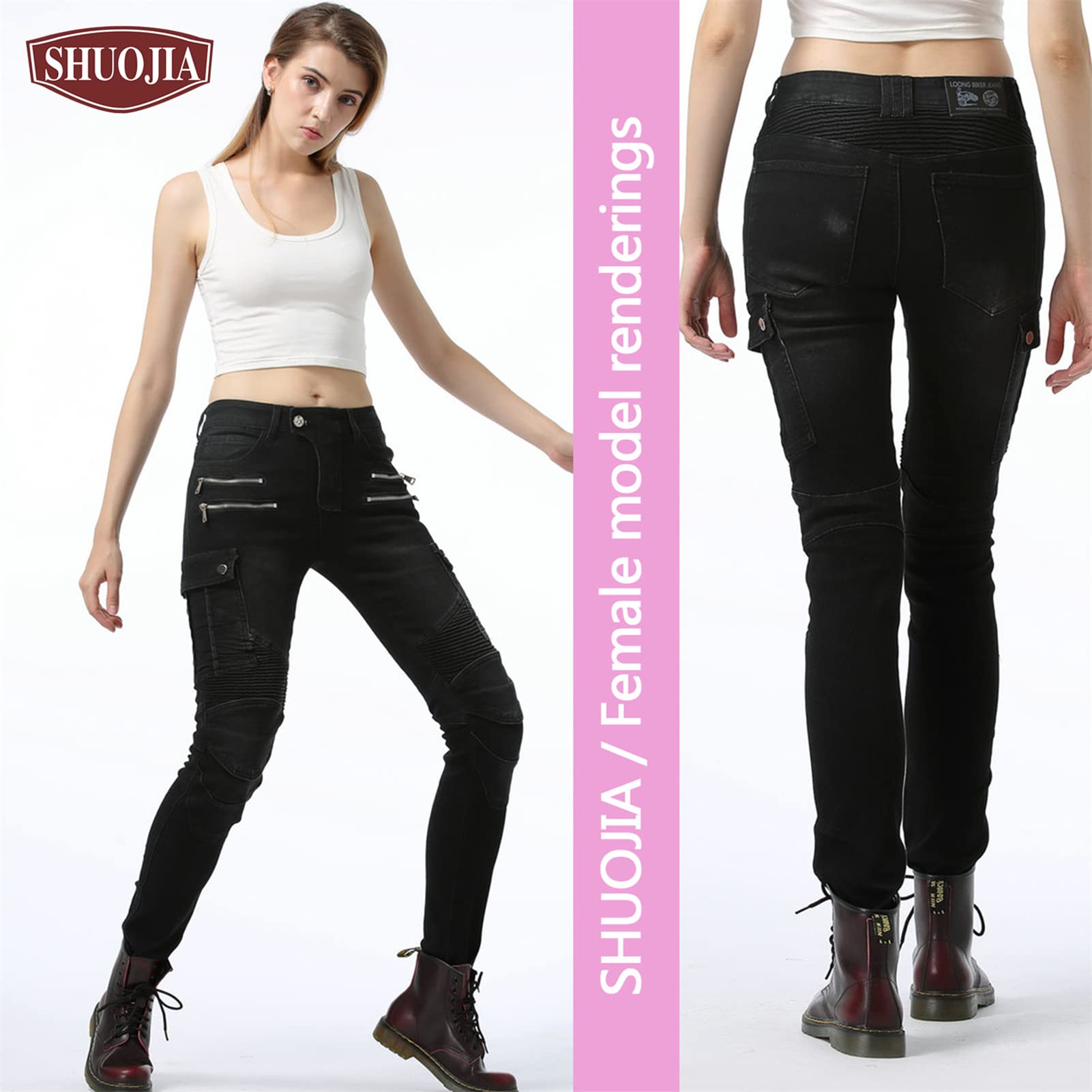 Motorradjeans Für Männer Und Frauen, Motorradhosen Motorradjeans Sportliche Motorrad Hose Mit Protektoren Motorradhose