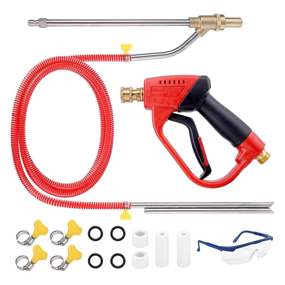 pofaa Pressure Washer Sand Kit with, 5000 PSI Sand for Pressure Washer with 4 PCS Replacement Nozzle