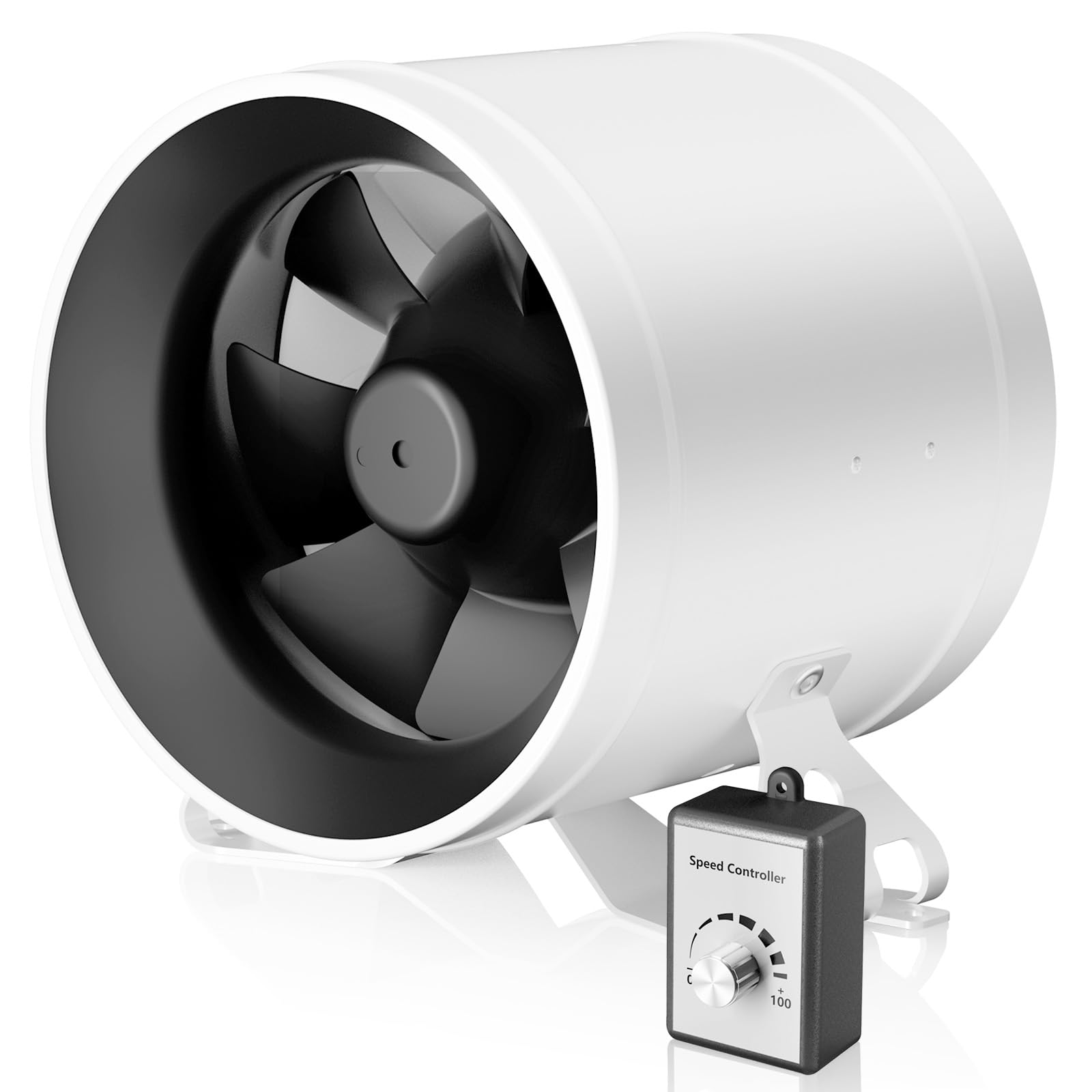 Hon&Guan HI-PE Rohrventilator 150mm Super Luftmenge 689m³/h Fortschrittlicher EC-Motor Geräuscharm Rohrlüfter Lüftungsgebläse für Growzelt Gewächshaus Garage Küche Belüftung