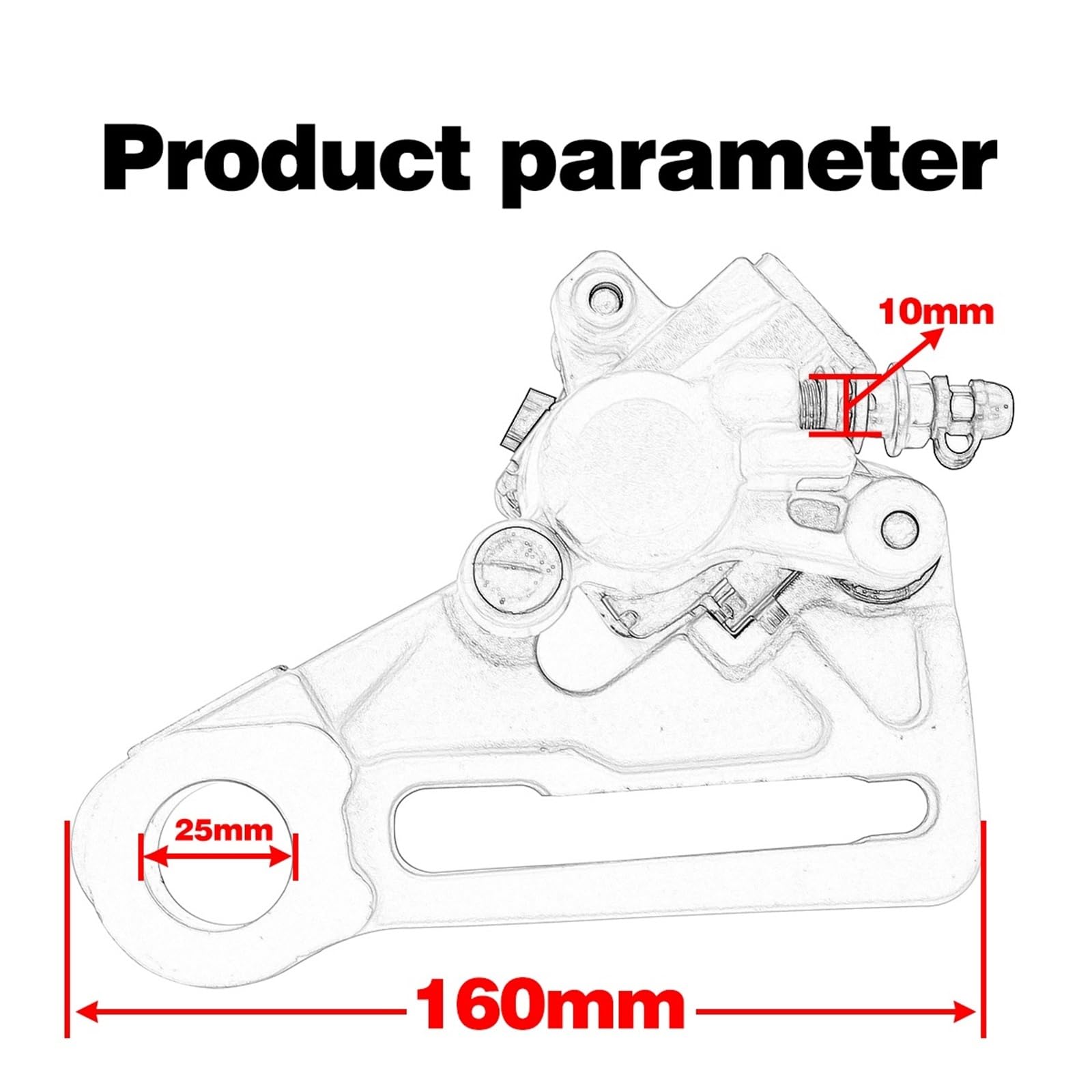 Pistone del Freno Arretratore Pistoncini Pinza Freno Posteriore Adatta per KTM SX XC SXF XCF XCW XCF W EXC EXC F TPI Six Days 125 150 200 250 300 350 450 500 530 2004-2024(Bracket)