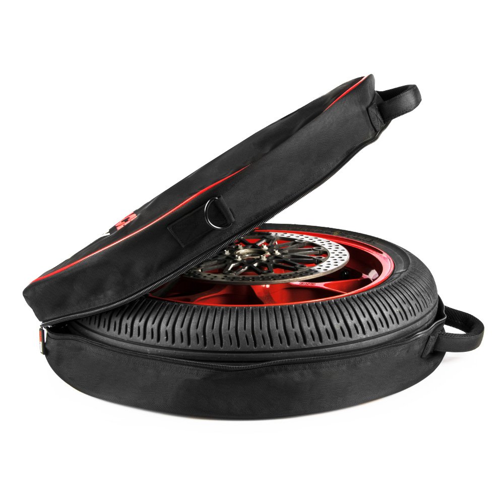 RACEFOXX Reifentaschen, Tasche, Radtasche, Transporttasche, Motorrad Reifen, Rad Taschen Set für Vorder- und Hinterrad, Vorderreifen, Hinterreifen, Motorradfelge, Felgentasche, Felgentaschen