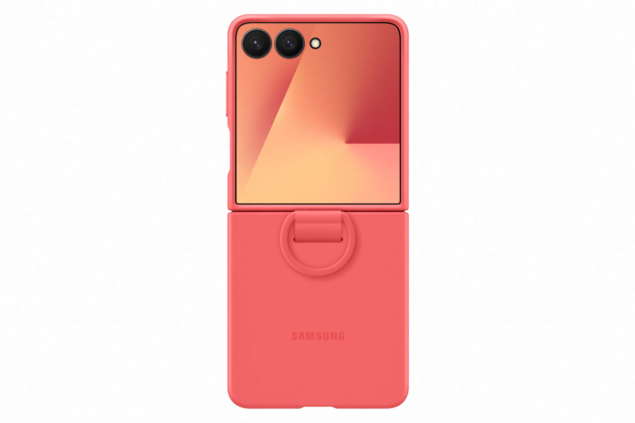 Samsung EF-PF766 silikonowe etui na telefon komórkowy Galaxy Z Flip7, etui na telefon komórkowy z uchwytem na pierścień, silikonowe, ochronne, odporne na uderzenia, cienkie i poręczne, czerwone