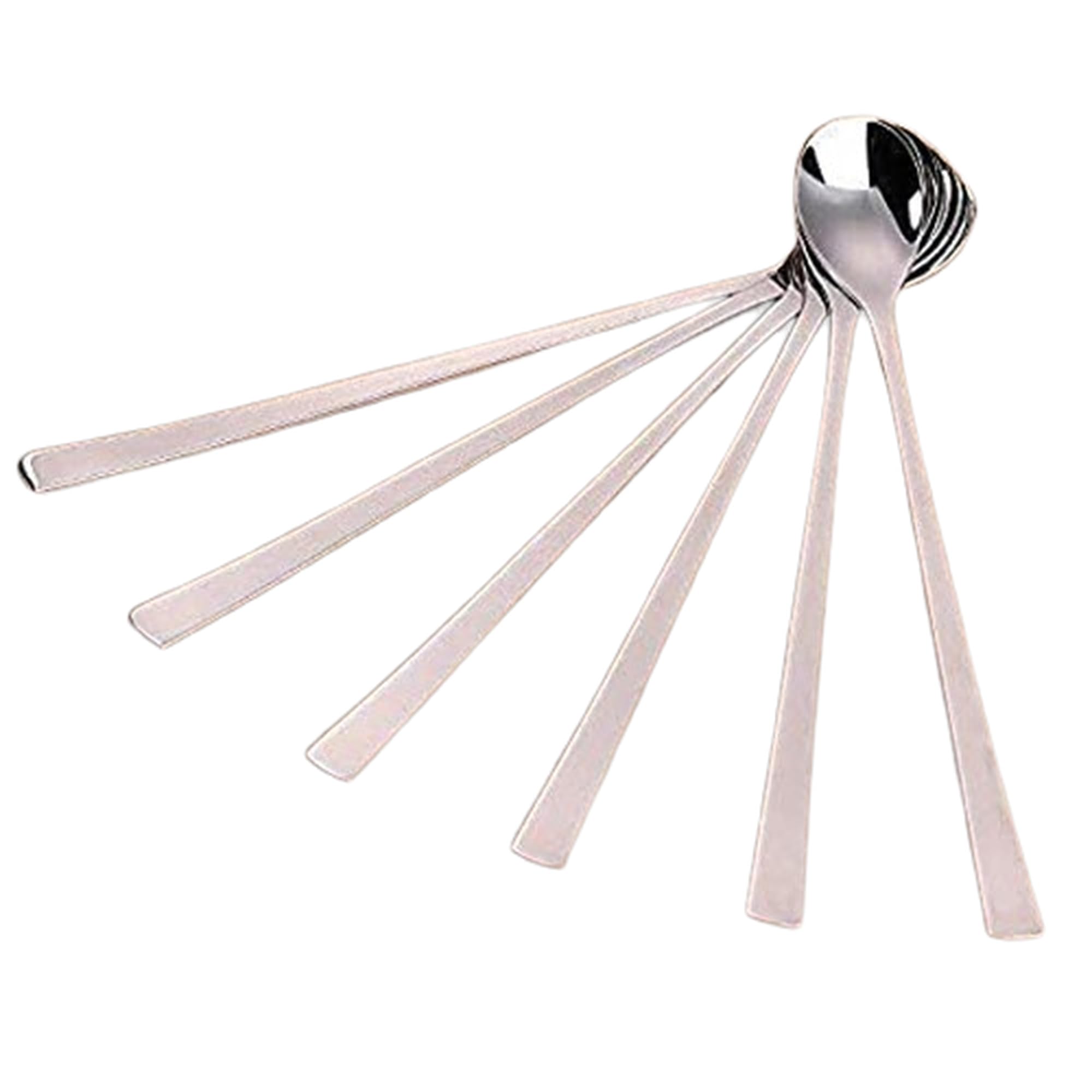 6 pics Long Handle Spoon soda Spoon Long Mixing Stirring Spoon for Iced Tea, Coffee Suitable for Tall Glasses, Cocktail Bar Stainless Steel Long Handle Spoon, Soda Spoon