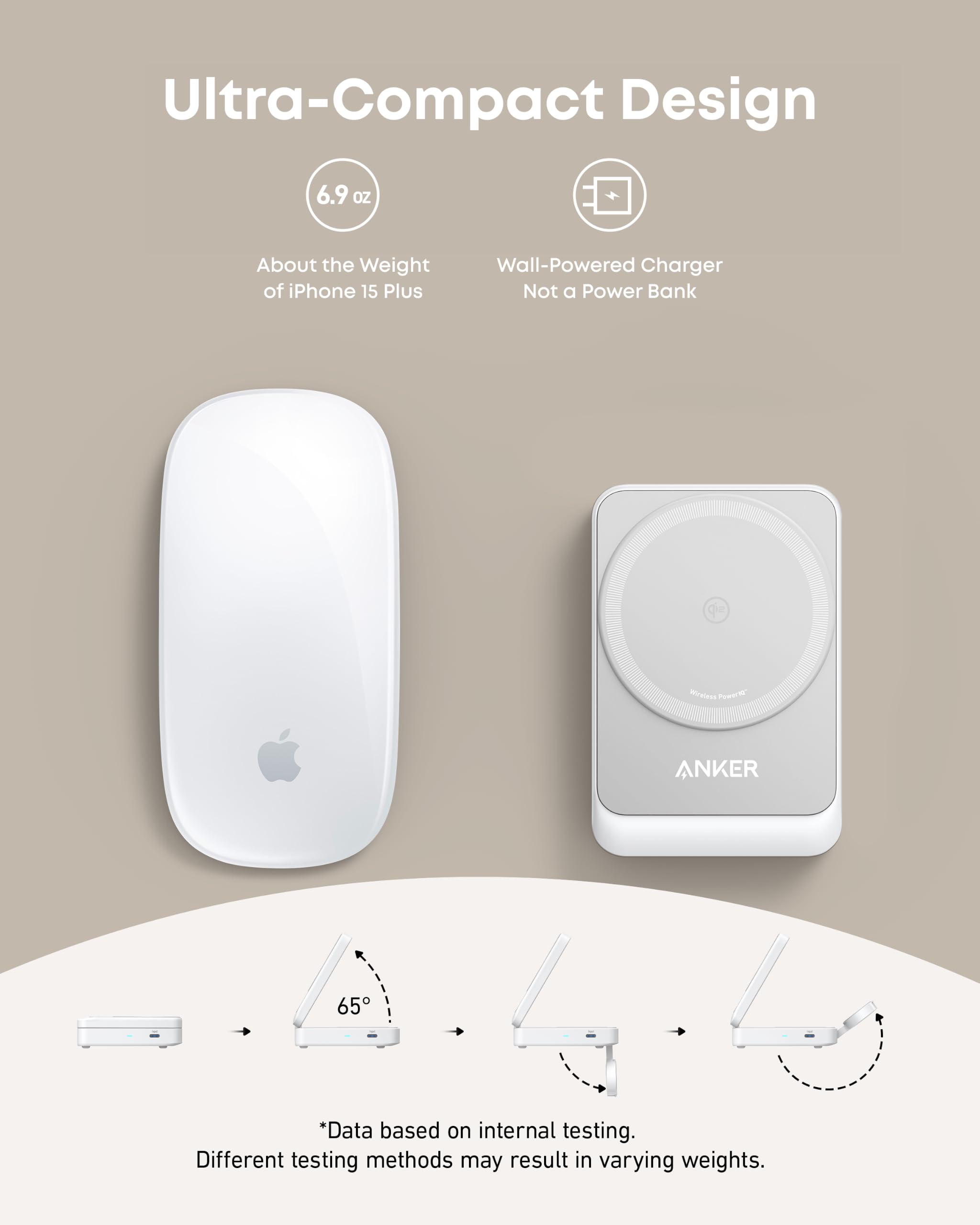 Amazon.com: Anker MagGo 3-in-1 MagSafe-Compatible Qi2 15W Foldable