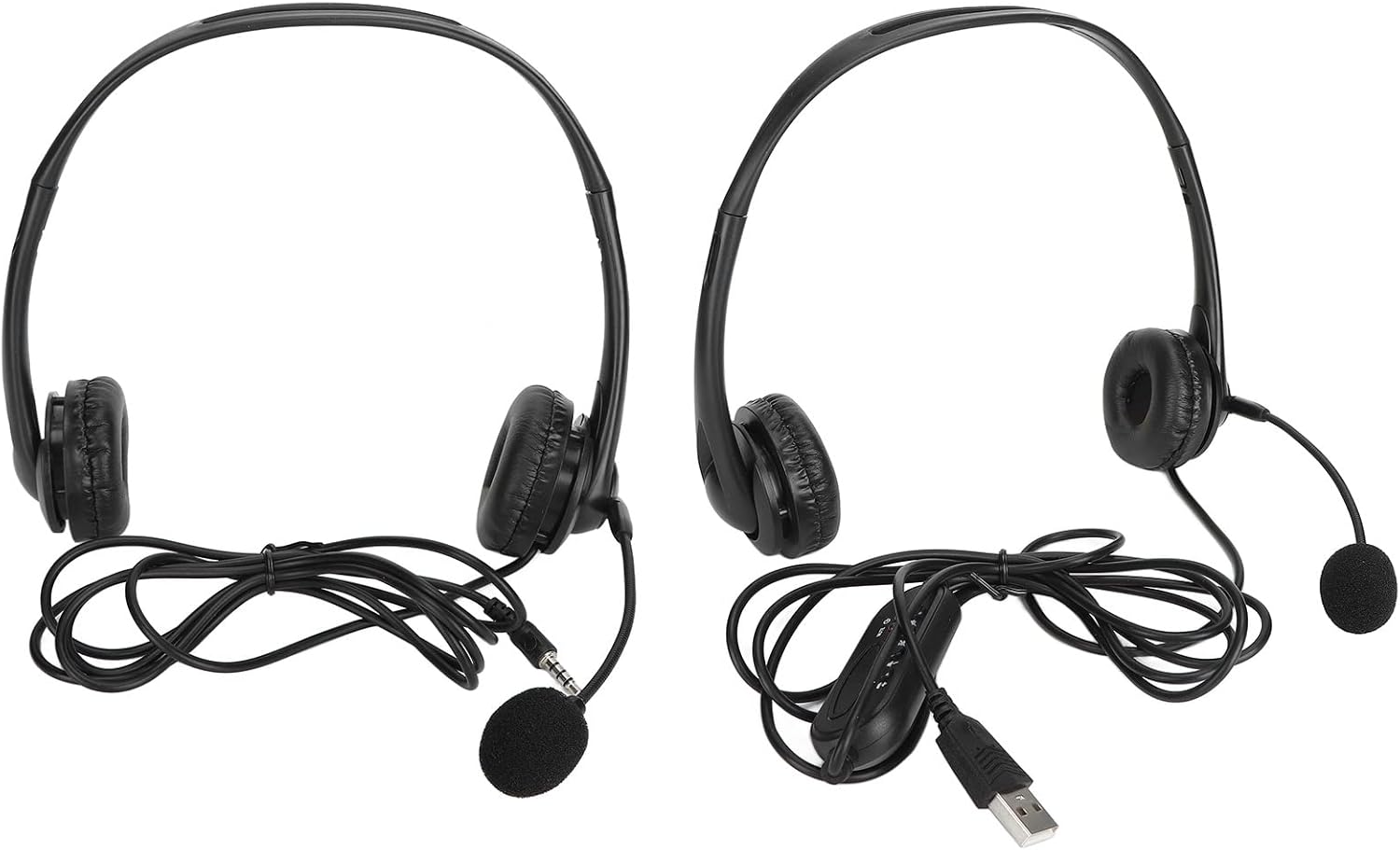 Call Center Headset with Microphone, Customer Service Headset Hands Stereo Corded Binaural Pc Noise Cancelling Headphone for Phone Sales, Office USB/3.5Mm Headphones(3.5mm Model) Call Center Headset with Microphone, Customer Service Headset Hands Stereo Corded Binaural Pc Noise Cancelling Headphone for Phone Sales, Office USB/3.5Mm Headphones(3.5mm Model)