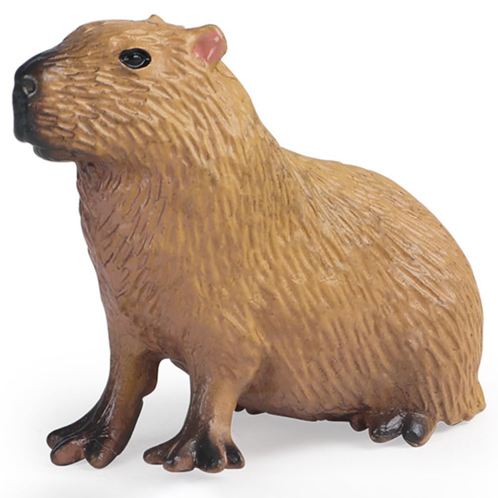 VALINK Small Capybara Animal Model Toy Figure - Garden Animal Outdoor Ornaments Decor Statue - Made Form Polyresin Sitting