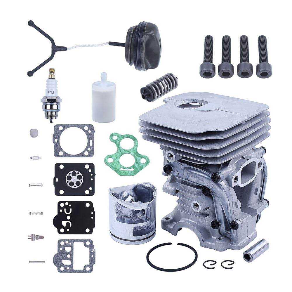 Kit piston 41 mm et carburateur pour réparer une tronçonneuse 435 en panne de moteur