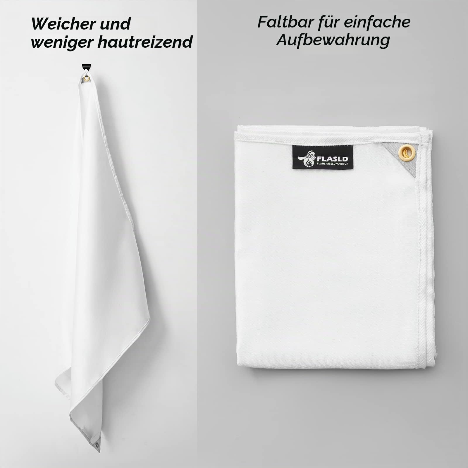 FLASLD Feuerschutzdecke | Feuerlöschdecke | Feuerschutzdecke | Schweißerdecke Fiberglas Schutzdecke, Schweißdecke und Feuerdecke mit verschiedenen Größen - 1.5m x 1.5m