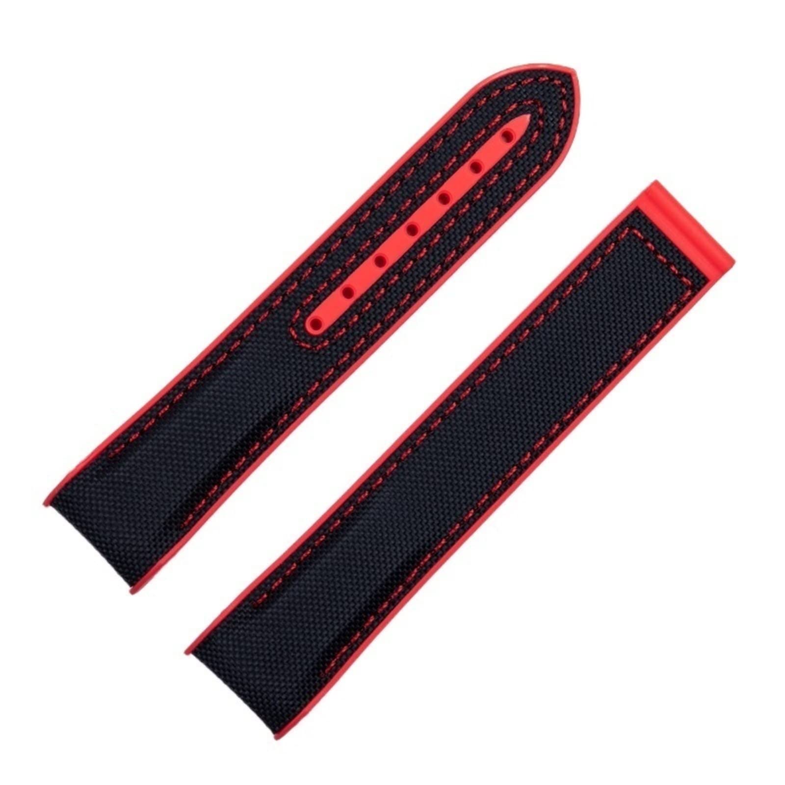Bracelet Omega 20mm 22mm avec fermoir déployant en caoutchouc nylon robuste - 8
