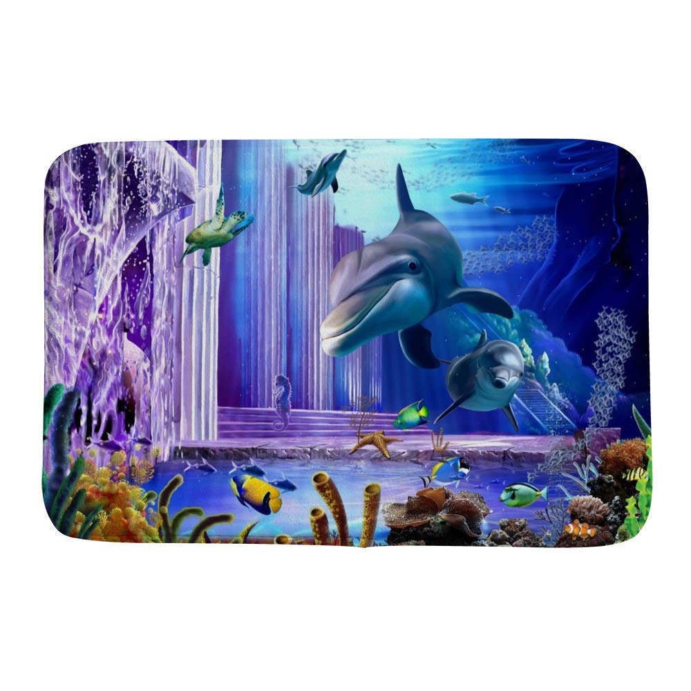Tapis de bain antidérapant pour éviter les glissades, polaire corail effet 3D
