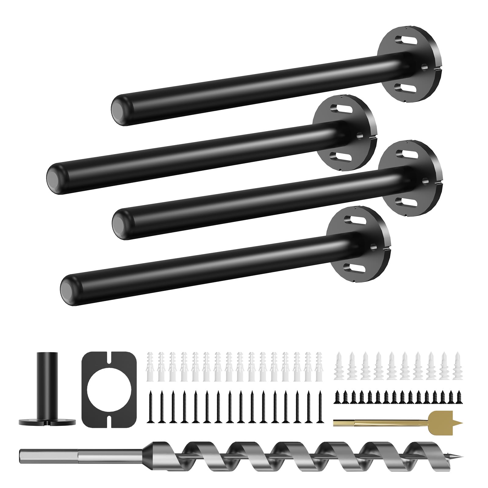6pcs Wall Shelf Brackets Heavy Duty Floating Shelf Bracket Hidden,Invisible Black Shelving Brackets Decorative Floating Shelf Hardware Heavy Duty,Metal Shelf Support Bracket (6 inch-6pcs) — Amazon image 14