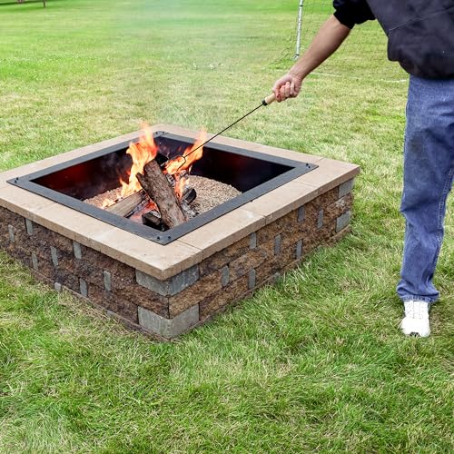 Sunnydaze 26-Inch Steel Fire Pit Poker Stick - Wood Handle - for Indoor or Outdoor Use