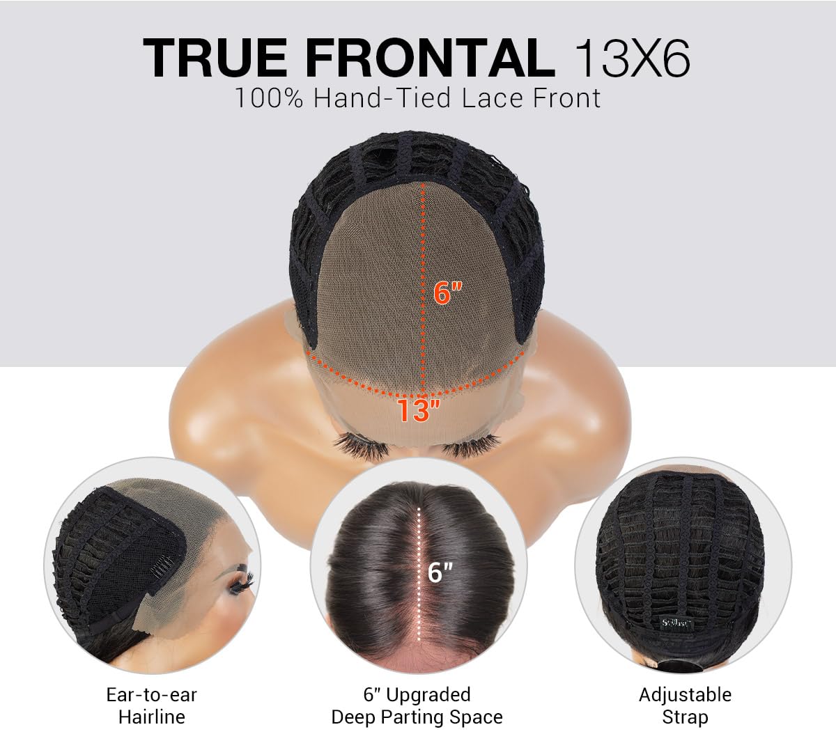 GLAM21USA HD Lace Front Straight Curly Wig 13X6 Glueless Invisible Transparent Frontal Wig Long Human Hair Blend PrePlucked Hairline Swiss-Lace Synthetic Wigs - Tastee (28 Inch, 1B-OFFBLACK)