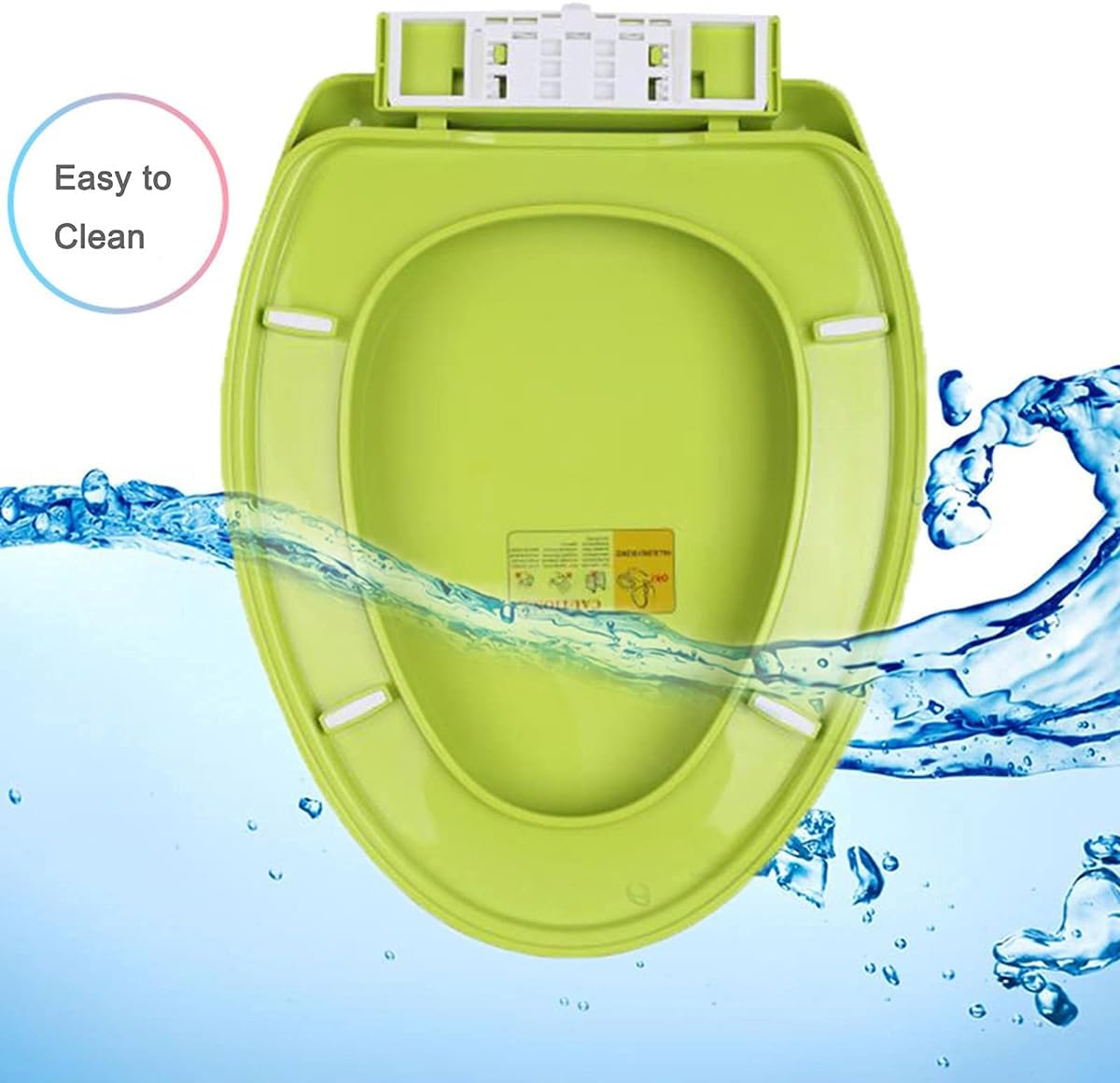 Toilet seat Soft Close Toilet seat 18.5" Elongated Toilet Seat, V Type Colored PP Toilet Lid, Easy to Clean & Install Bathroom Toilet Seats, Quick One-Button Release, Load 180kg (Color : Red)
