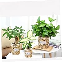 Vista 9 de MERRYHAPY 2 latas de riego para plantas de interior, contenedor transparente, violetas africanas, maceta tejida, maceta de riego automático, macetas