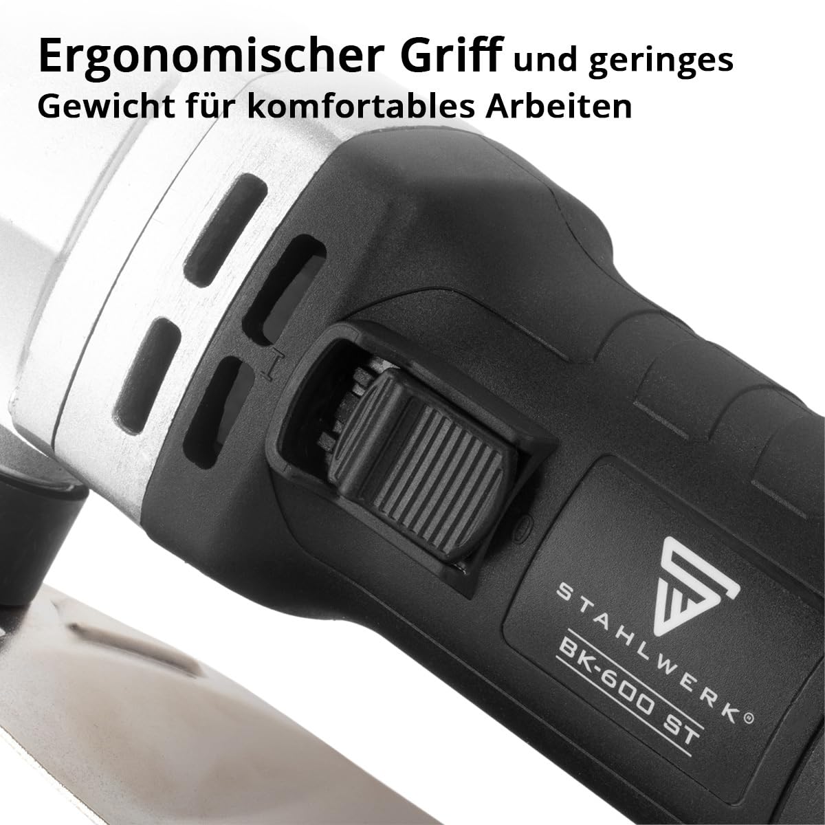 STAHLWERK Grignoteuse BK-600 ST 600 W 2000 tr/min tête rotative 360° profondeur de coupe 2,5 mm cisaille à tôle électrique