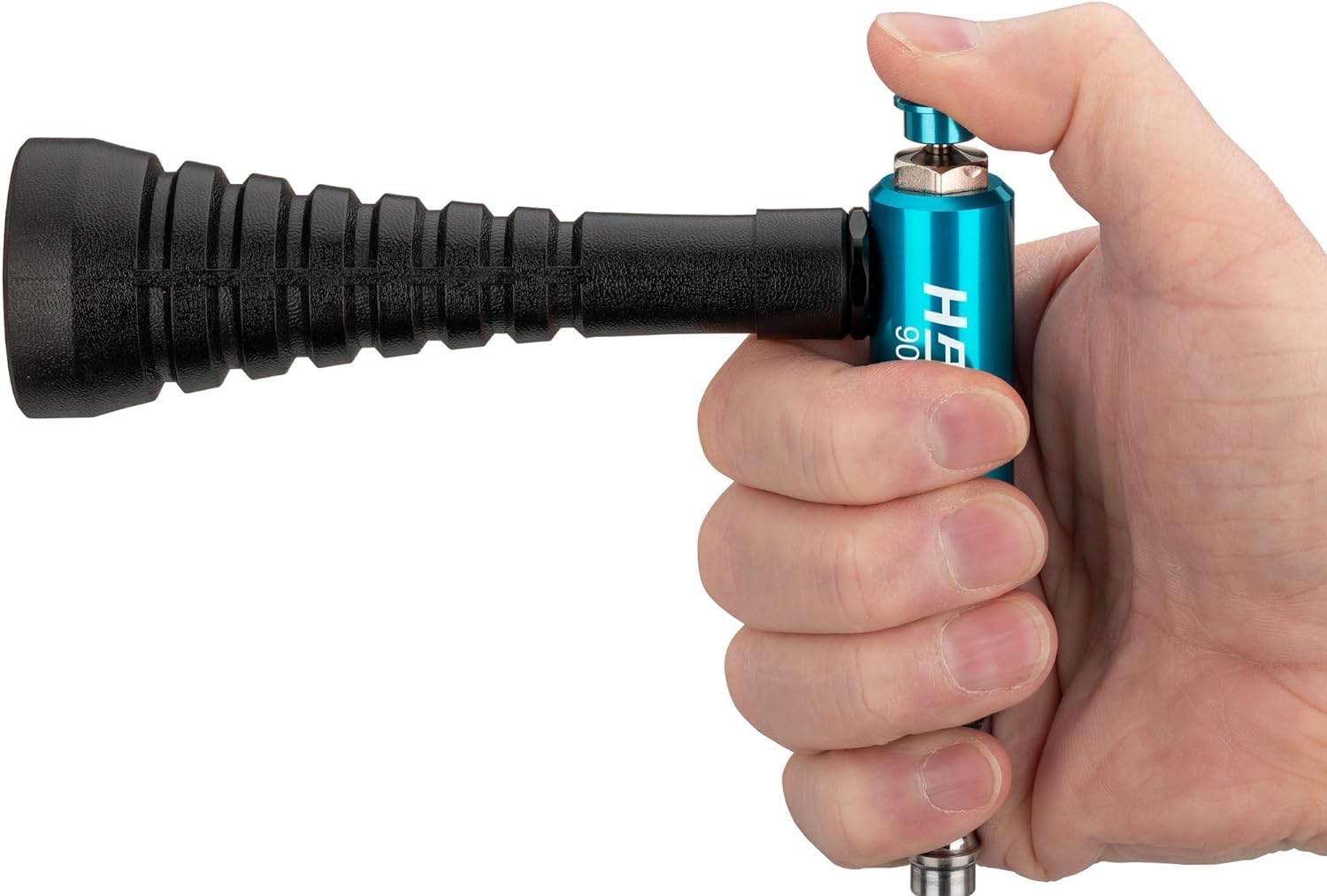 Pistola de aire turbo HAZET 9040T-1, boquilla de remolino para un fuerte impulso de aire, presión de trabajo de 6 bar, empuñadura ergonómica, eliminación rápida de virutas, polvo y mucho más