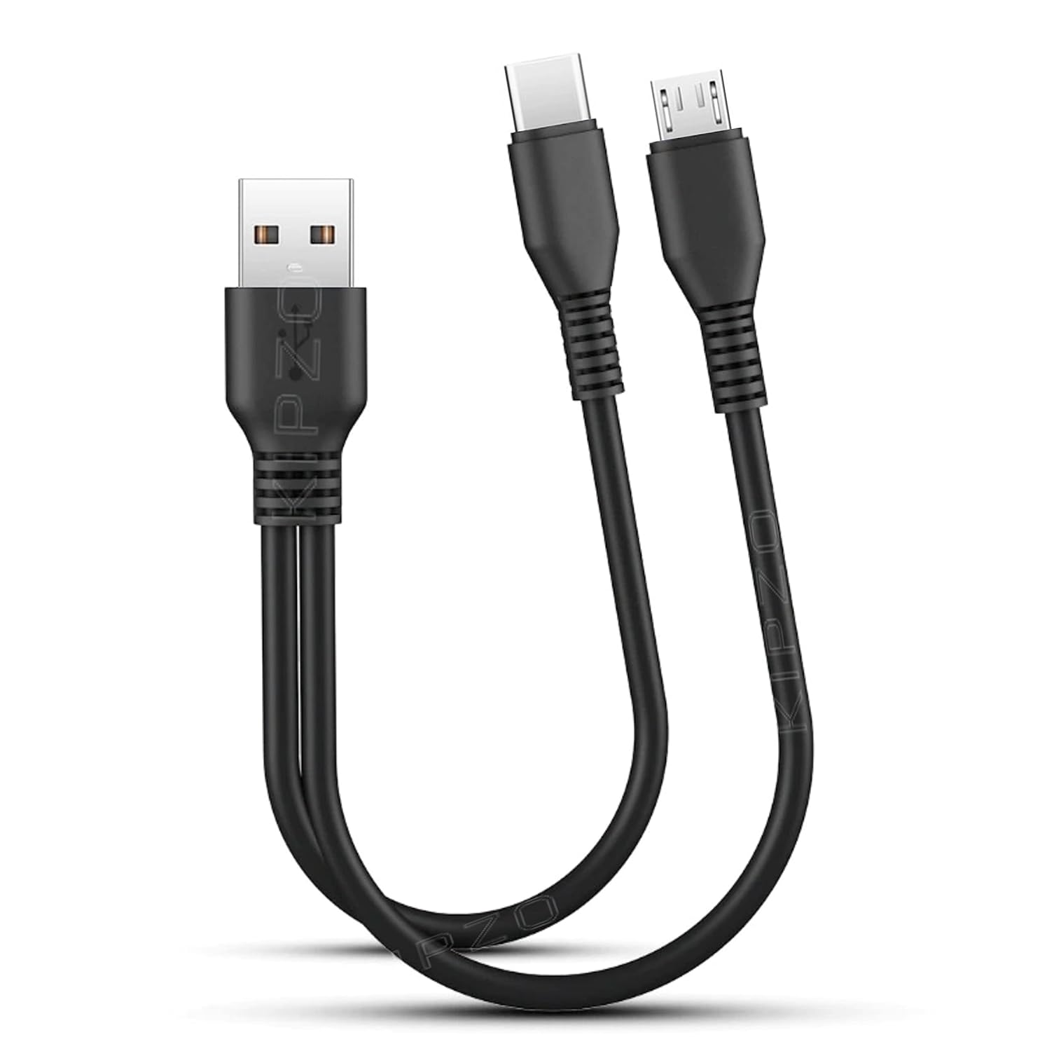 KIPZO® 2 in 1 USB Cable splitter Power Bank Cable For Micro USB Type C