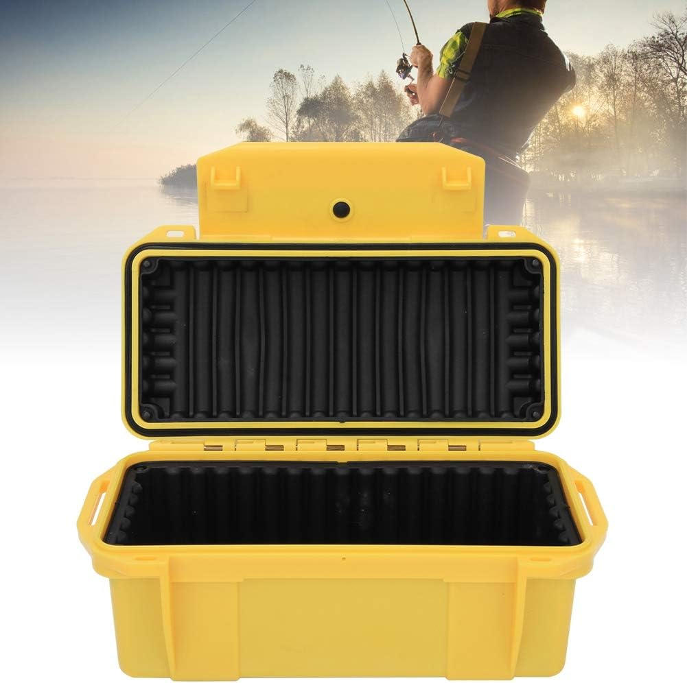 Outdoor Tool Storage Case Waterproof Shockproof for Camping – Airtight Dry Box for Drone Camera Equipment with Buffer Cushion, Outdoor Storage Container for Fishing, Hiking (7.87x3.94 x 3.15 inch)