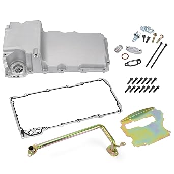 302-1 LS Swap Oil Pan Kit for GM LS1 LS6 LS2 LS3 LSX 4.8L 5.3L 6.0L 6.2L GEN III & GEN IV V8 1955-1987 Aluminum Low Profile Kit Tube May not fit All Listed Models, Manual Angle Adjustment Required
